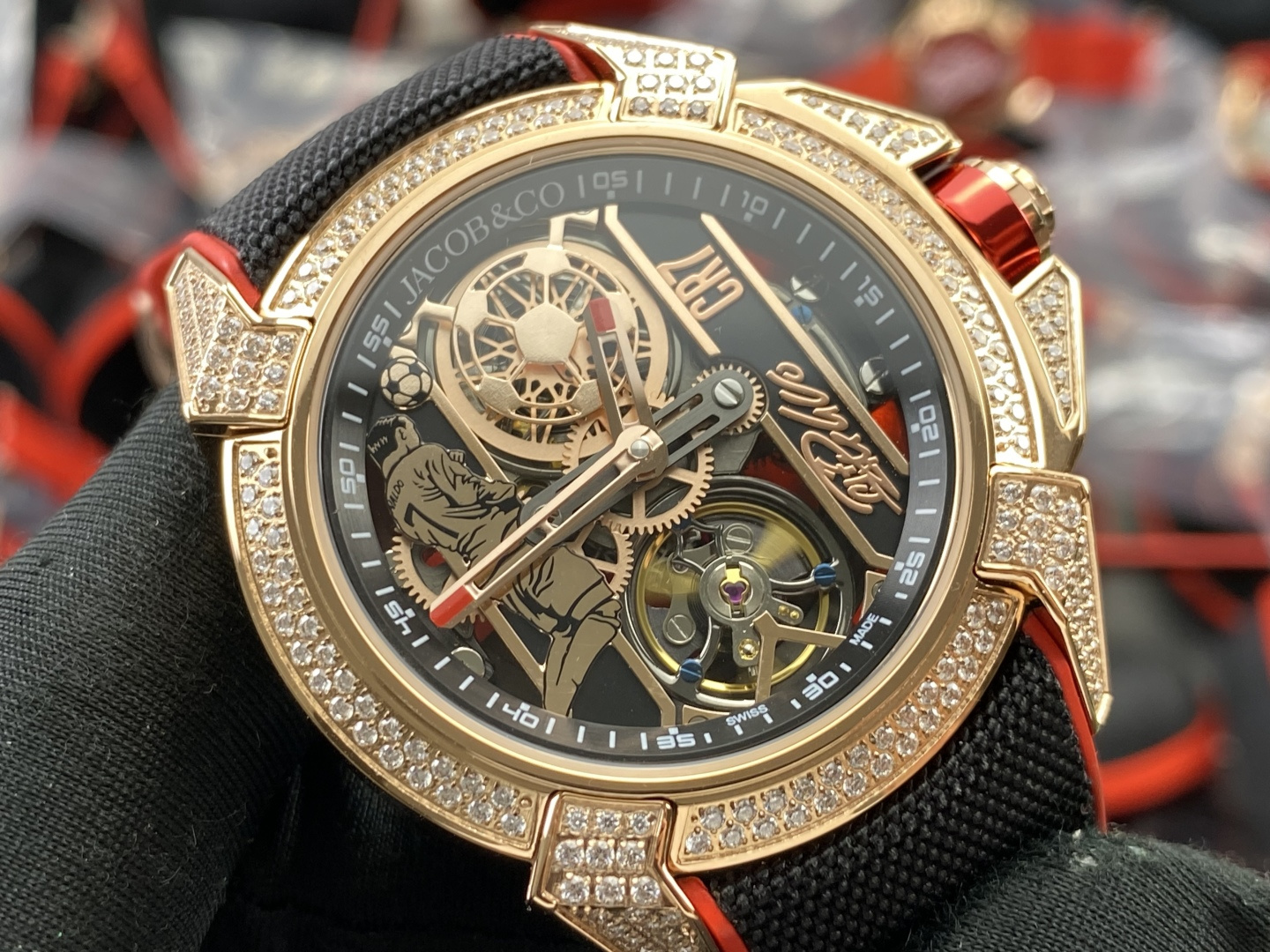 12666-0ce6c15f67764918ff698a1fc8c35af62a685827a3cce5845a390b5954bb053f Jacob & Co. Epic X Stainless steel Rubber strap 44 mm Configuration 7CA546 1:1 Superclone