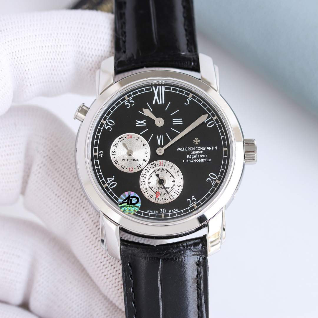 Vacheron Constantin Malte Stainless steel 40 mm GMT / dual time K11 Factory Configuration 03A418 1:1 Superclone