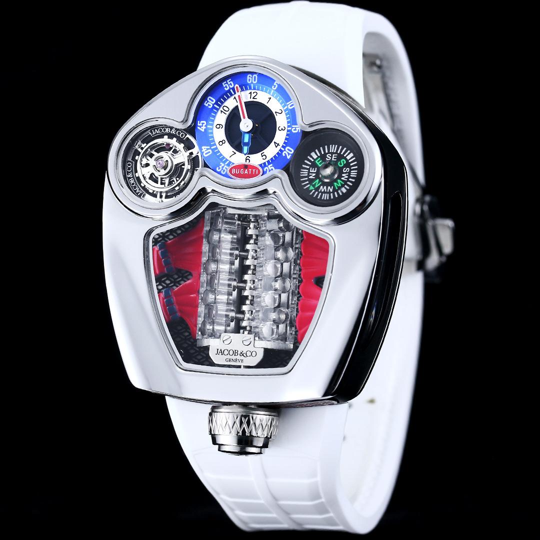 13992-c3ef0d8b793bc796f5f44909e6945c856dedb4b2954914e74b19deadcc54f536 Jacob & Co. Bugatti Chiron Platinum Tourbillon Configuration 330162 1:1 Superclone