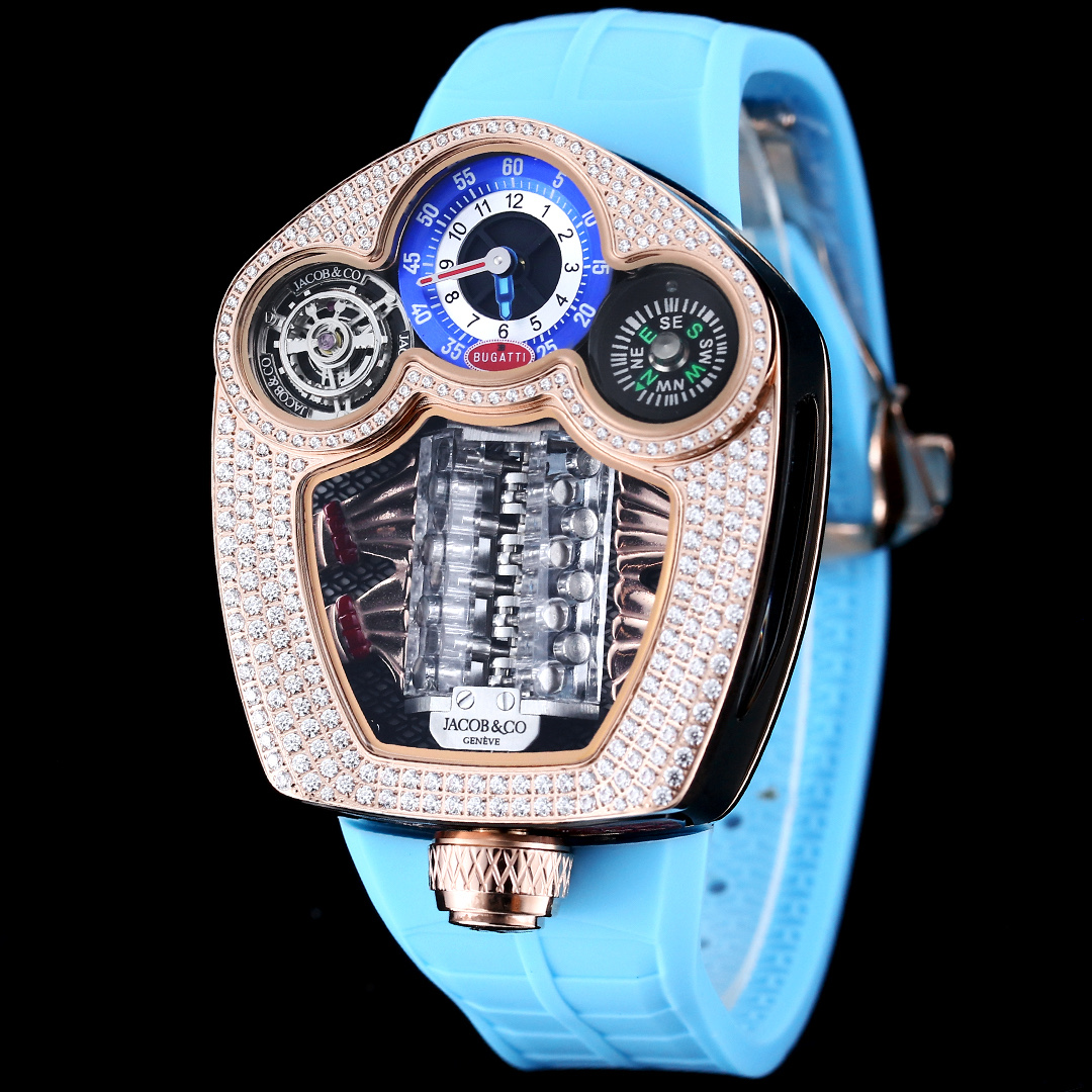 2654-6e8f84d7e275c5d3c87c37dded582fb63a6750670fe5494c07c1cf13eb9d4aea Jacob & Co. Bugatti Chiron Platinum Tourbillon Configuration 26CFEF 1:1 Superclone
